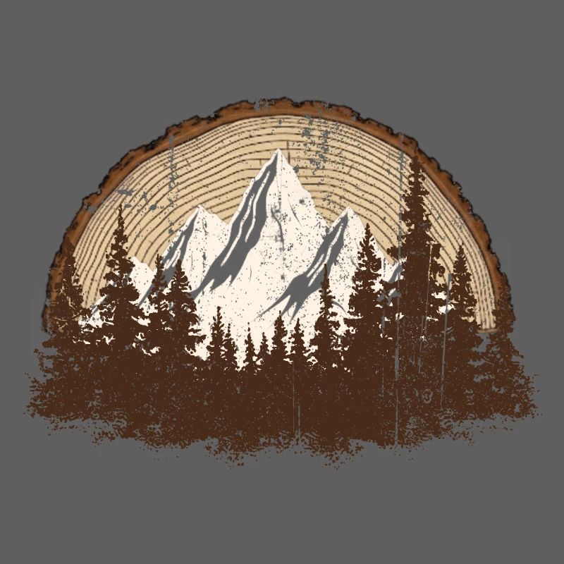 Majestic Mountain Forest Scene
