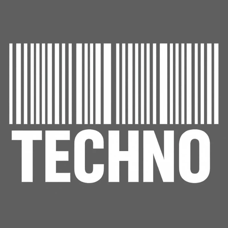 Modèle de code-barres techno