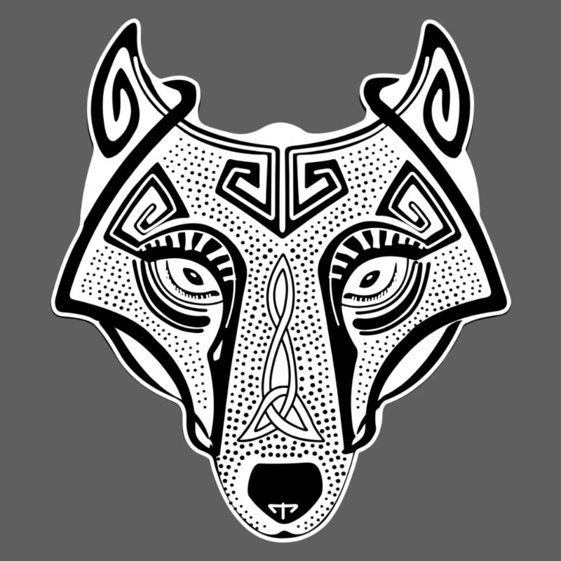 Viking wolf Fenrir valhalla white
