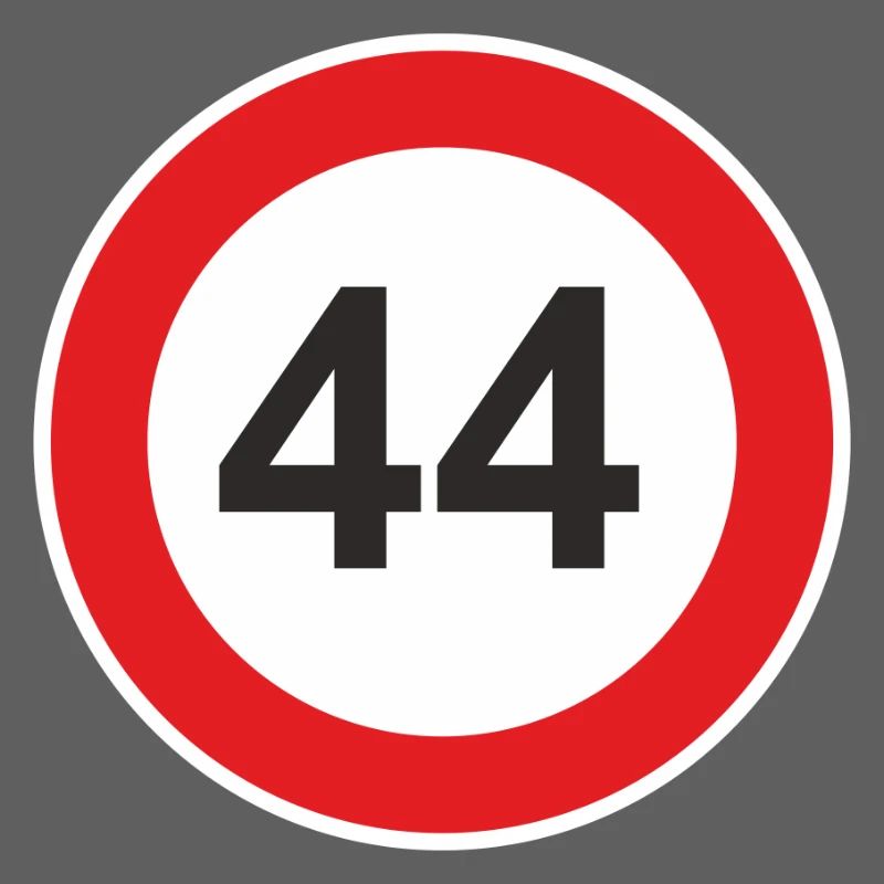 44 vierundvierzig Geburtstag Tempolimit