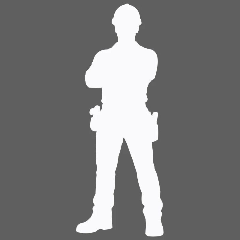 Silhouette ouvrier du bâtiment