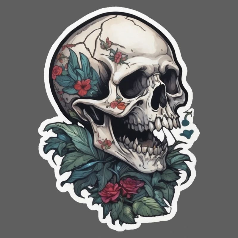 Conception de crâne d’impression de tatouage