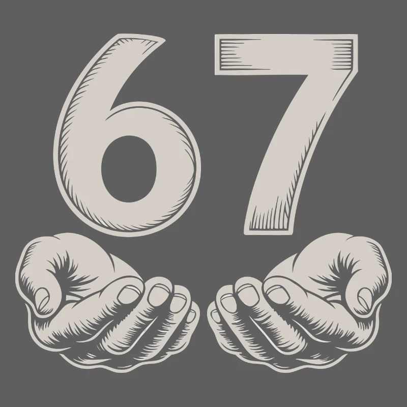 Funny 67 Meme Hands Gen Alpha Humor