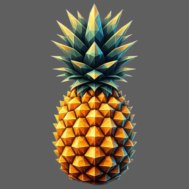 Ananas im Polygon-Stil