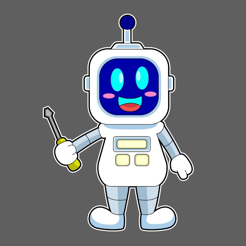 Robot Mechanic Screwdriver Workshop