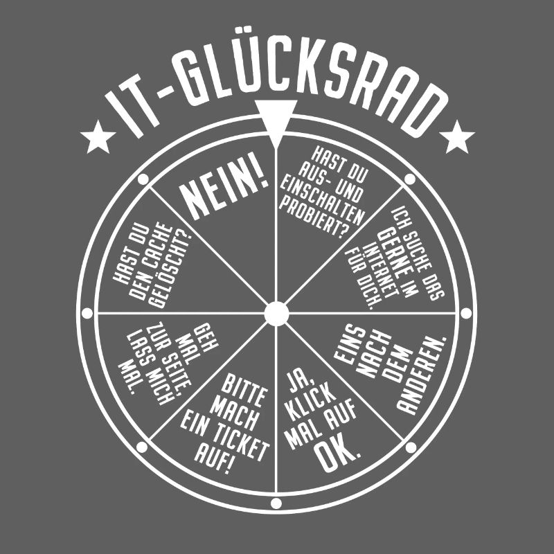 IT Support Glücksrad Service Desk IT Helpdesk Nerd