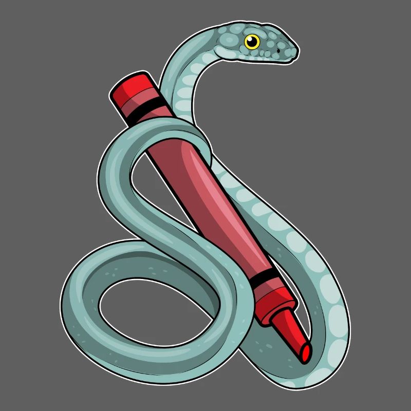 Snake Student Crayon School