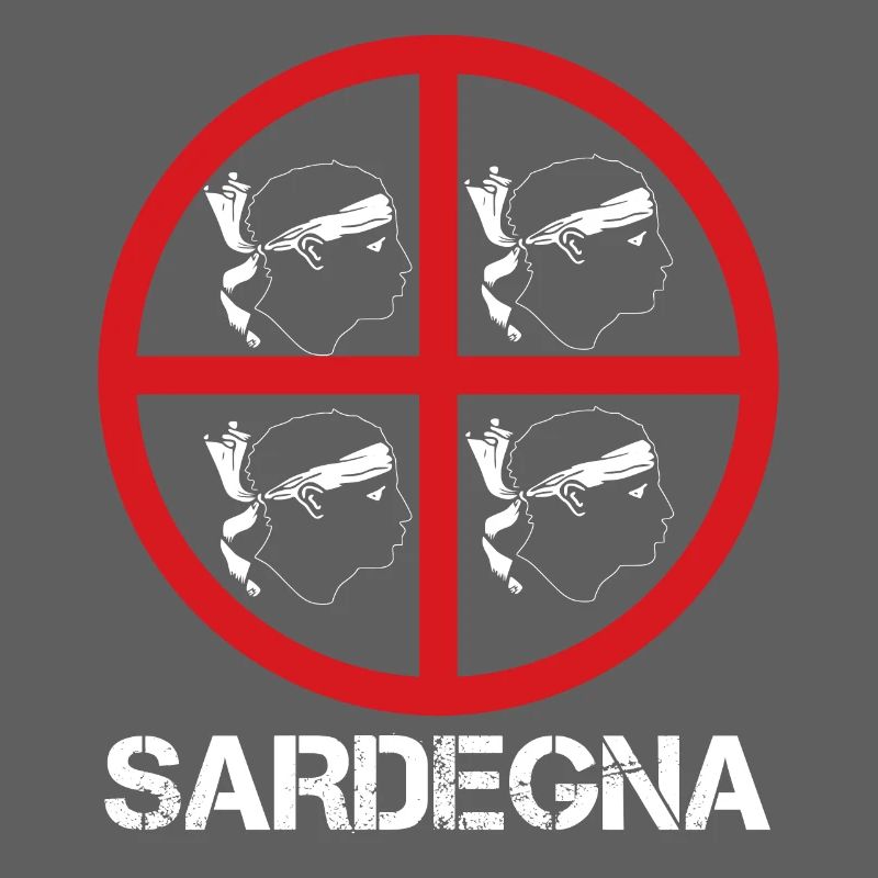 Drapeau de la Sardaigne à têtes mauresques