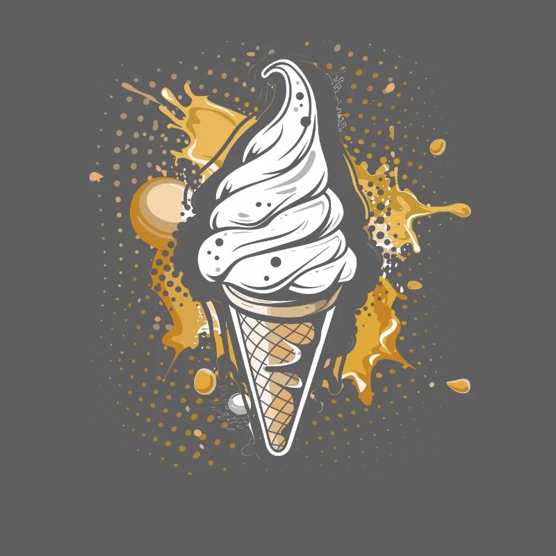Cornet de crème glacée Éclaboussures de couleur