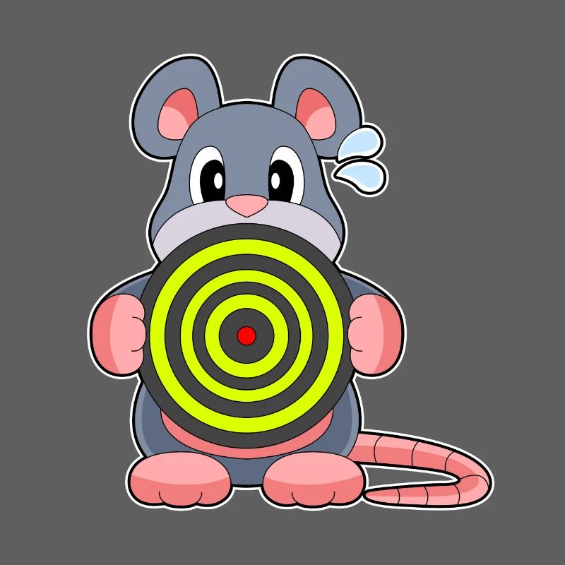 Cible de fléchettes de souris