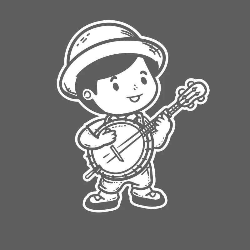 Small banjo player