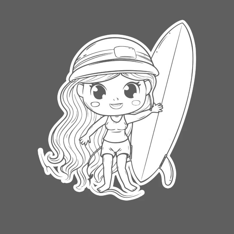 Petite surfeuse