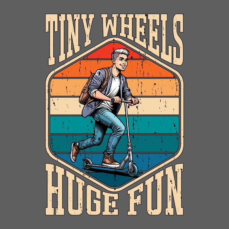 Scooter Tiny Wheels Huge Fun Motorcycle Lover