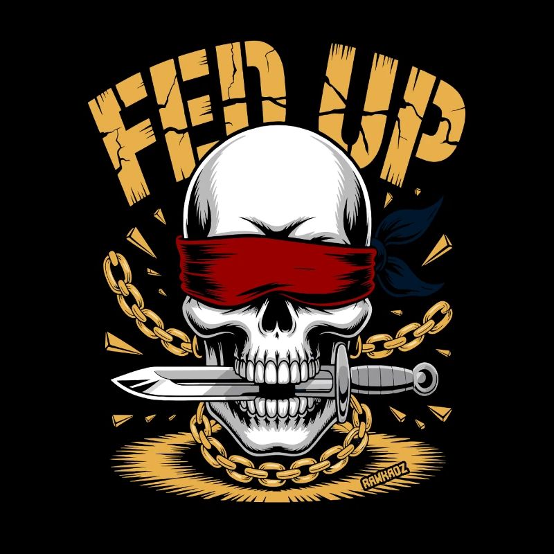 Blind skull with chain, muzzle full