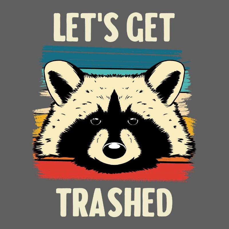 Rayures rétro raton laveur - Let’s Get Trashed