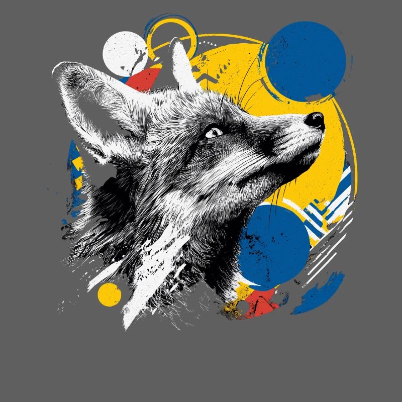 Artistic fox nature lover