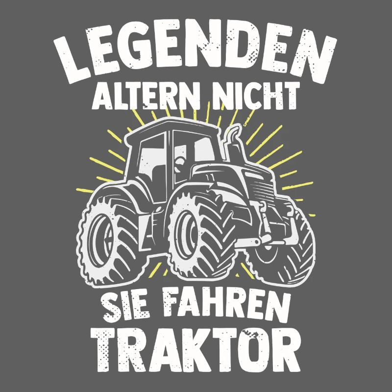 Legenden fahren den Traktor eines Bauern