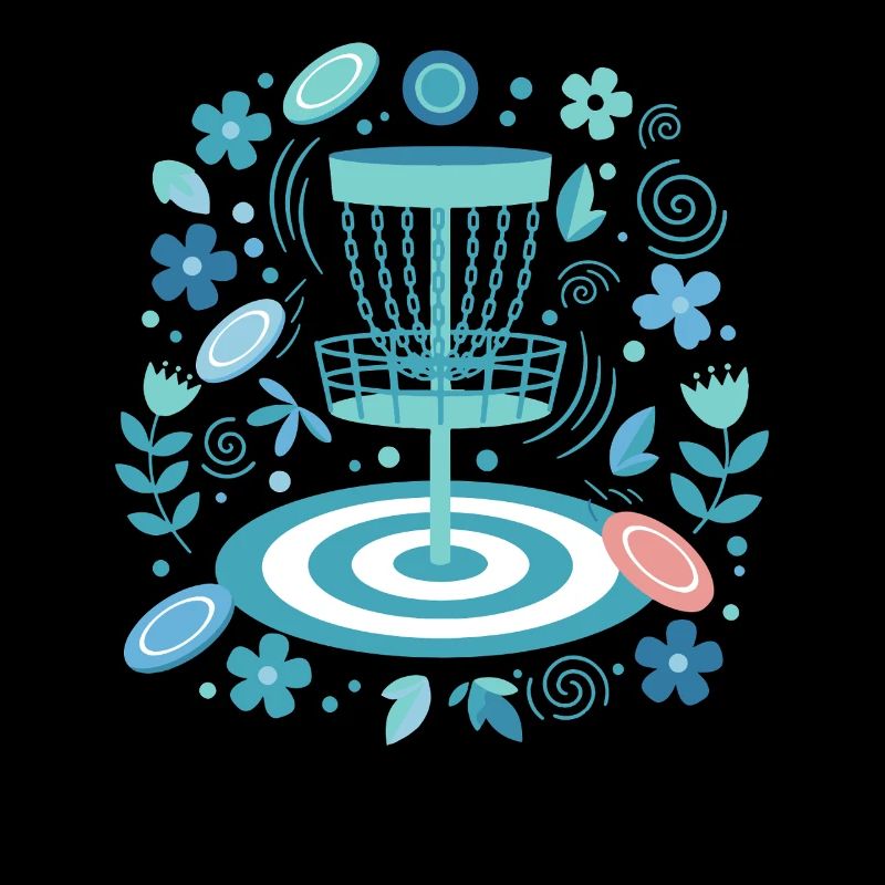 Panier de disc golf, décor floral de disc golf volant Divertissement