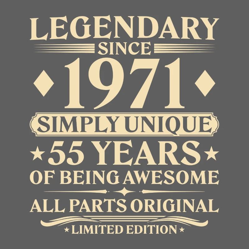 1971 Born Unique 55th Birthday