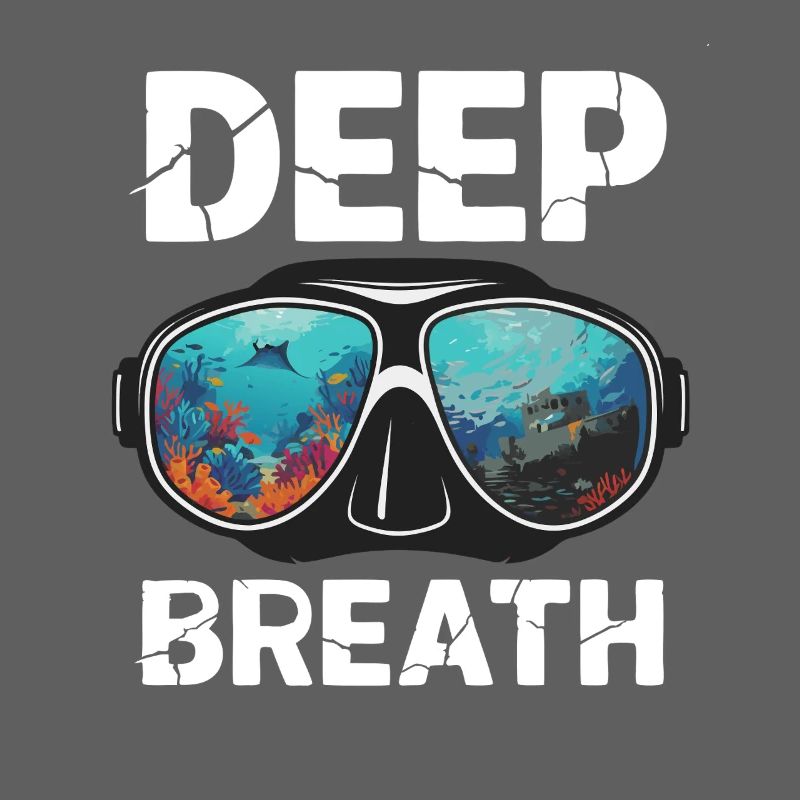 Diving goggles underwater world