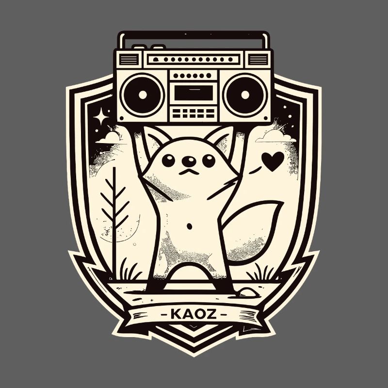 Kitty Boombox Crest