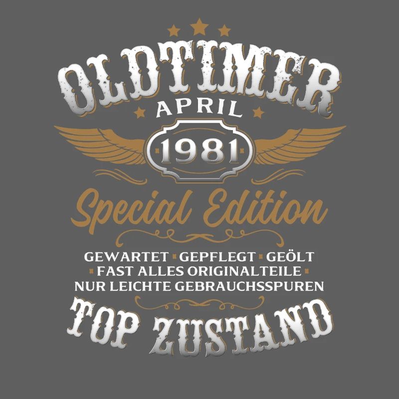 45. Geburtstag Geschenk Mann Oldtimer April 1981