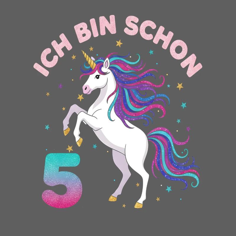 5. Geburtstag Einhorn Mädchen Ich bin schon 5