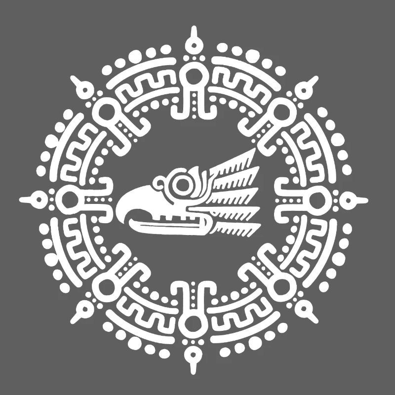 Symbole aztèque blanc