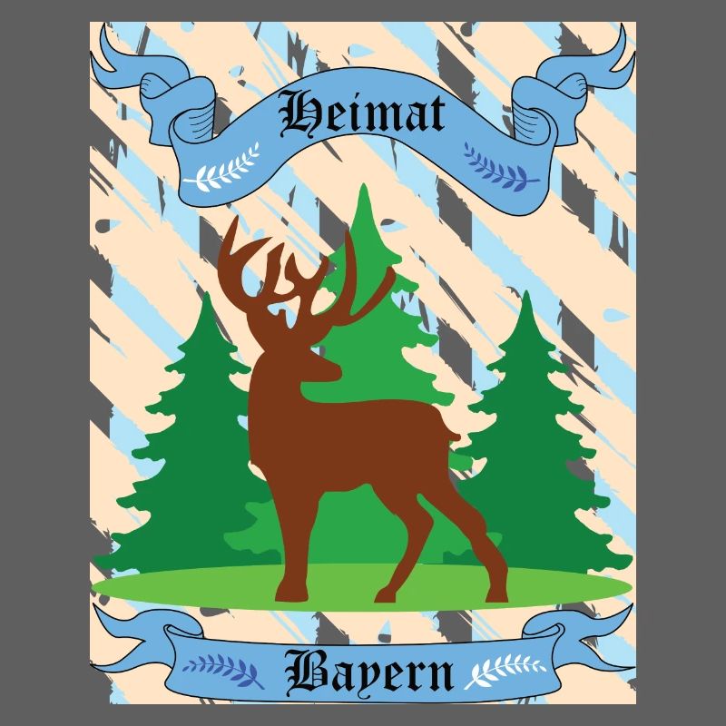 Maison de Bavière Cerfs dans la forêt