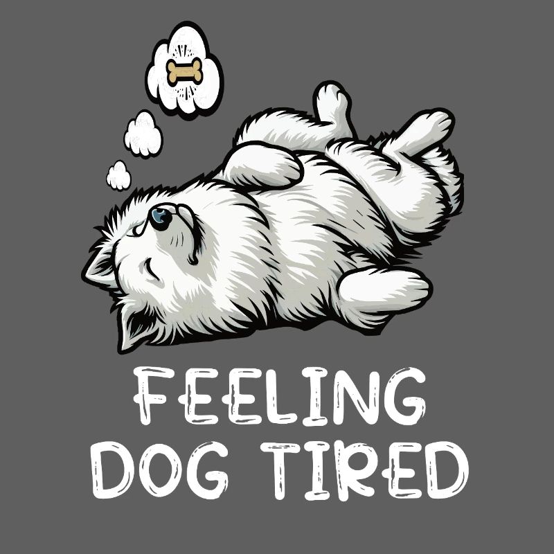 Feeling Dog Tired Weißer Schäferhund Schäferhunde