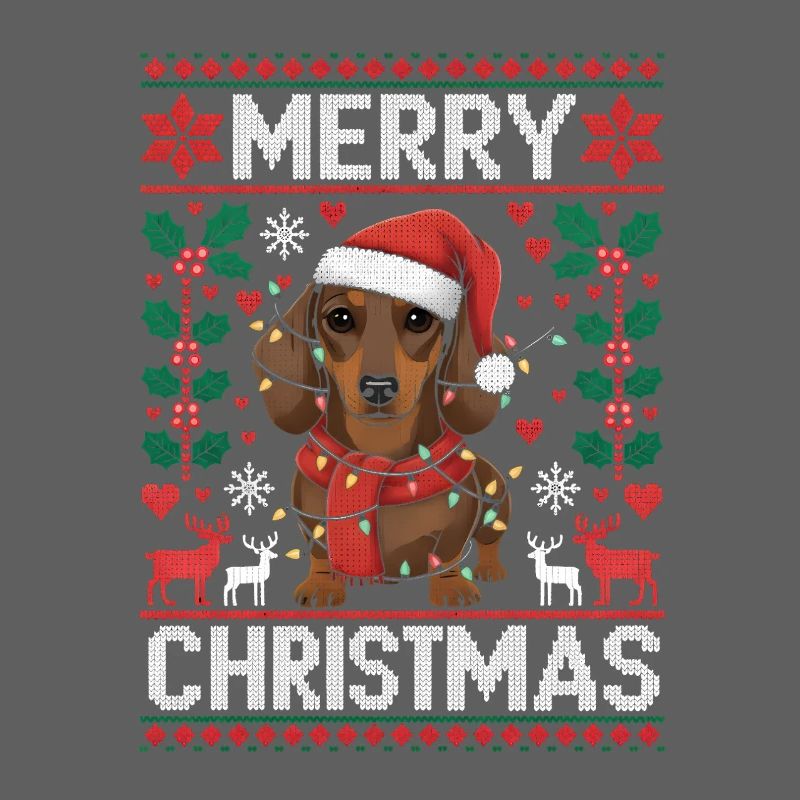 Teckel drôle Noël Teckel Cadeau