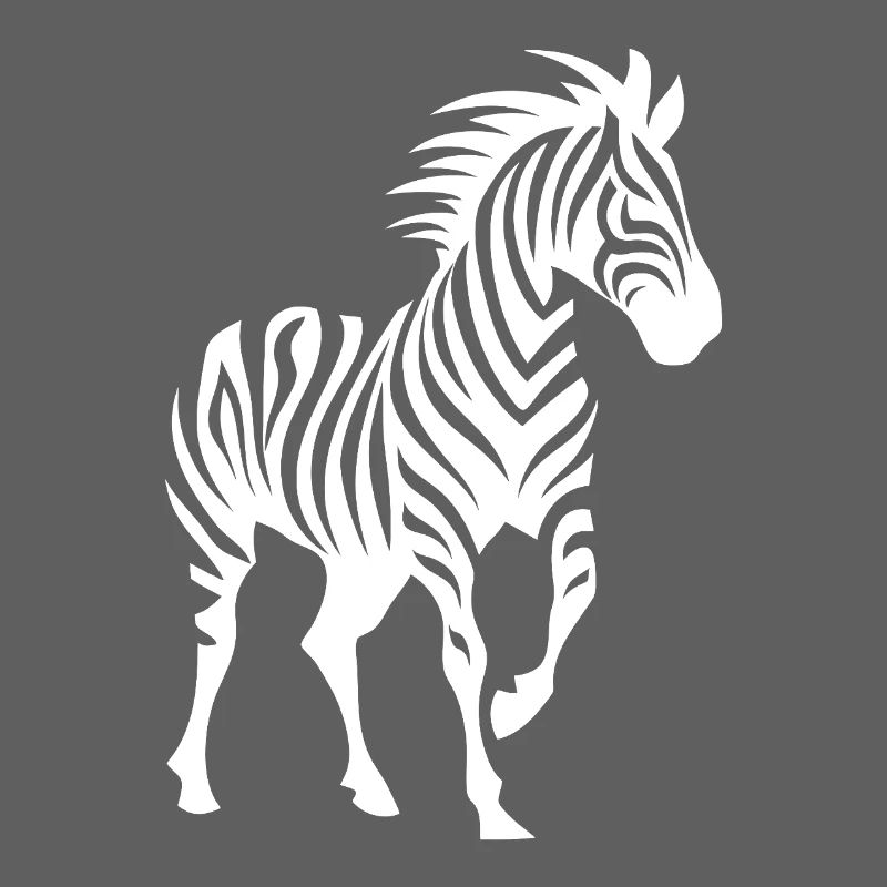 Silhouette Zebra Noir & Blanc