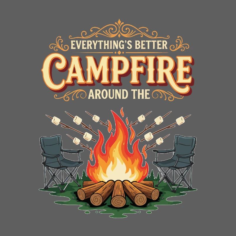 Camping Campfire Marshmallow Everything's Better
