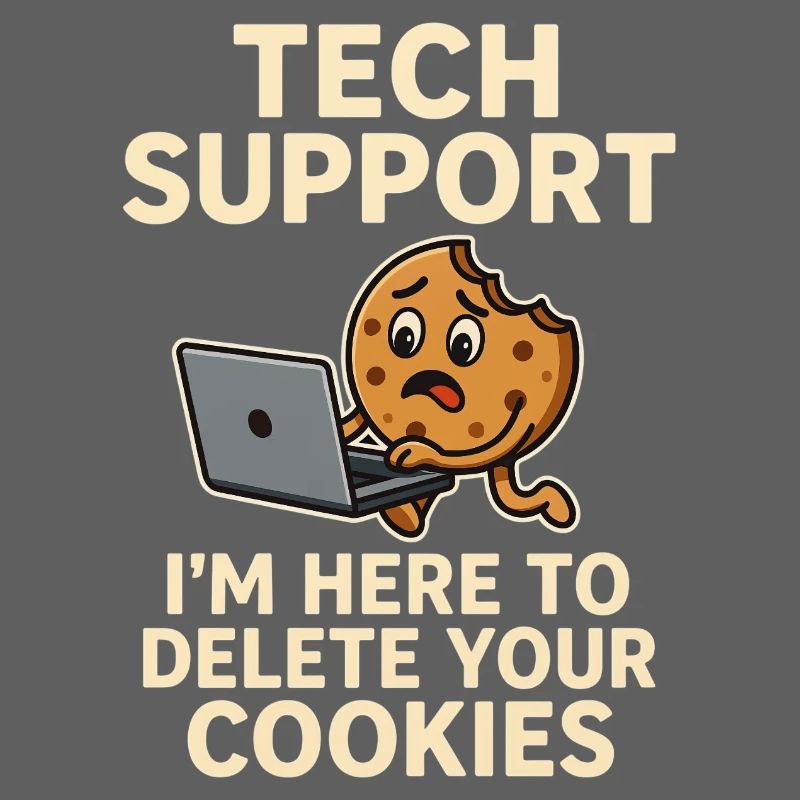 Tech Support I'm Here To Delete Your Cookies