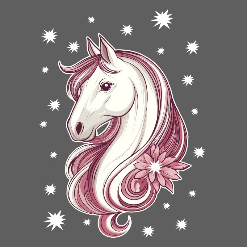 Cheval avec des étoiles