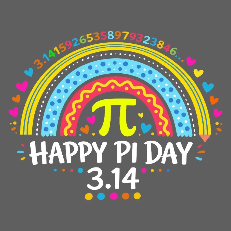 Happy Pi Day Rainbow - Cadeau Prof de Maths & Écol