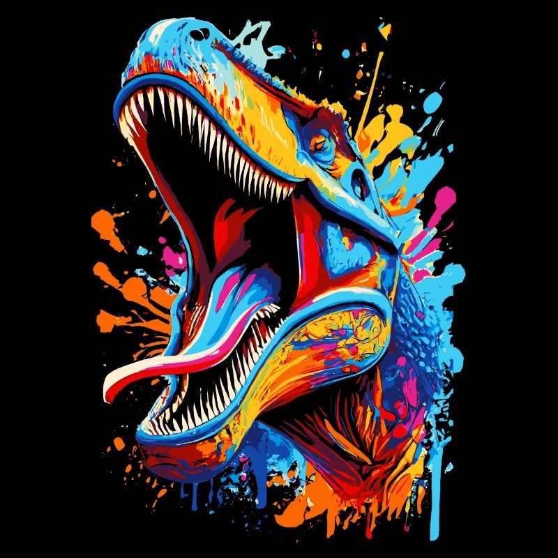 T-Rex Colorful - Tyrannosaurus Rex Dinosaur
