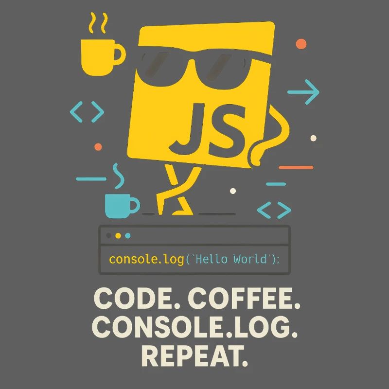 Code Coffee Console.log Répéter le programme JavaScript
