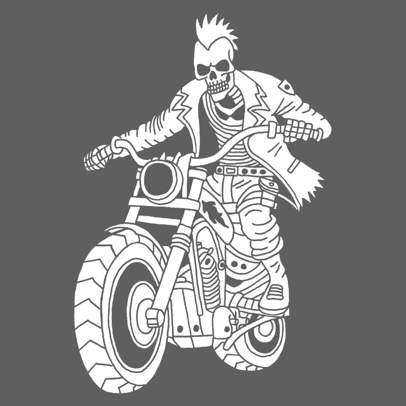 Motard de l'enfer (blanc)