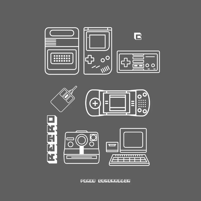 Retro Game Blueprint Nerd PC Game 8bit Console lol