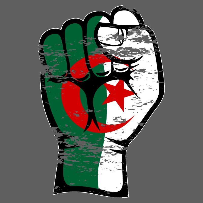 Drapeau de l’Algérie Poing Main Symbole utilisé