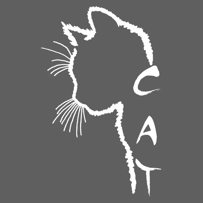 Silhouette de chat blanc