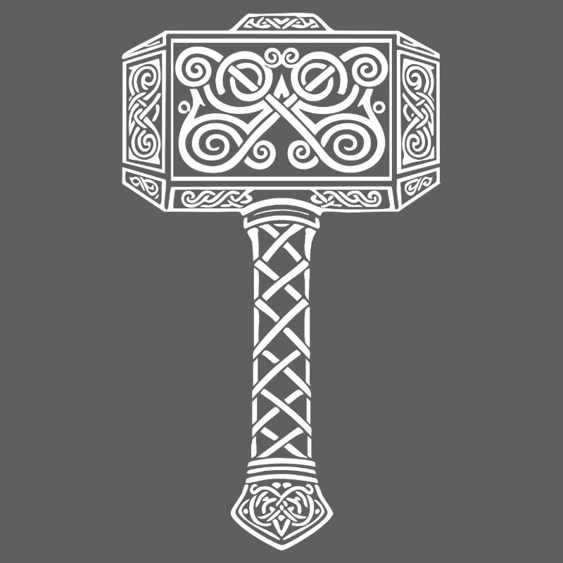 Mjölnir Thors Hammer Wikinger-Maskottchen