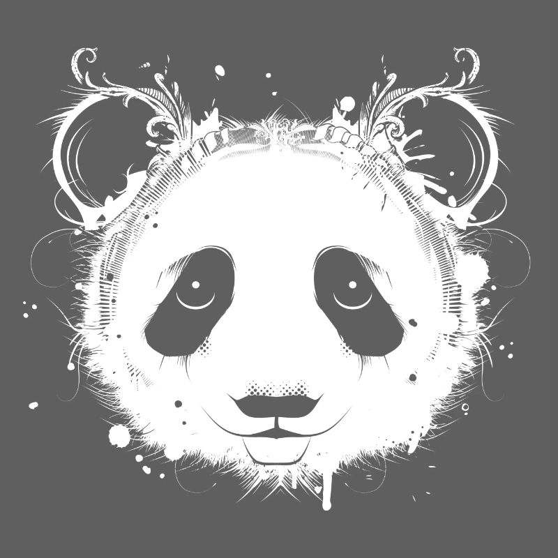 wunderschöner Panda Bär Kopf im Graffiti Stil