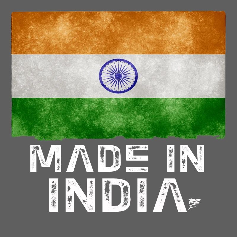 Made in India Flag Stencil Tee