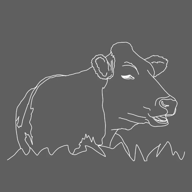 Don fermier de vache couchée en ligne