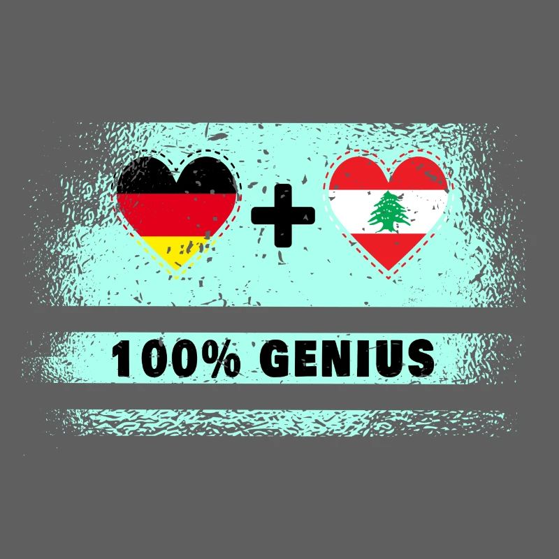 Deutschland und Libanon 100% Genial / Geschenk