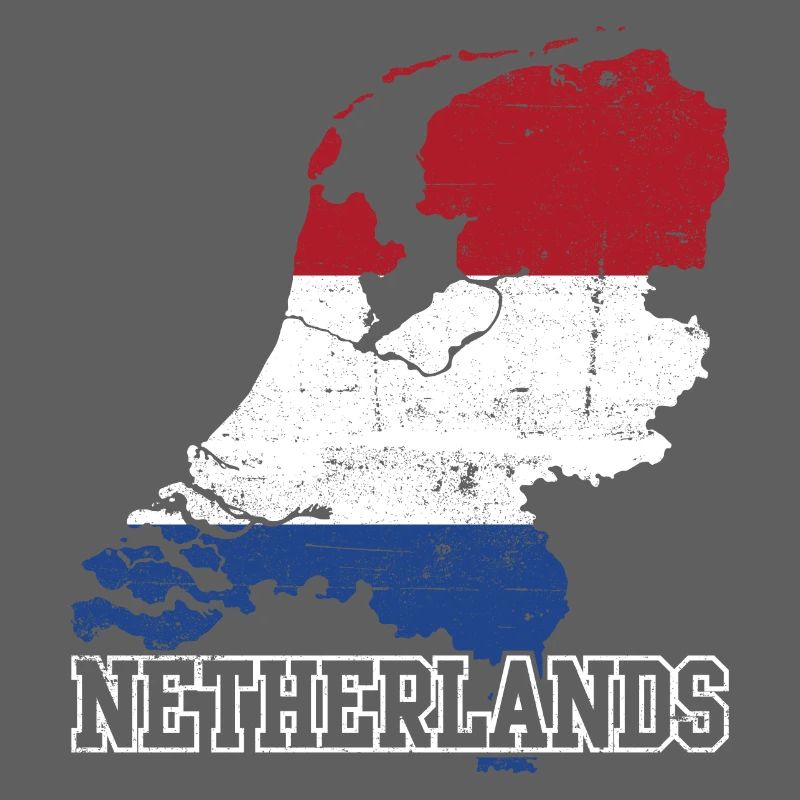 Silhouette de la carte du drapeau des Pays-Bas