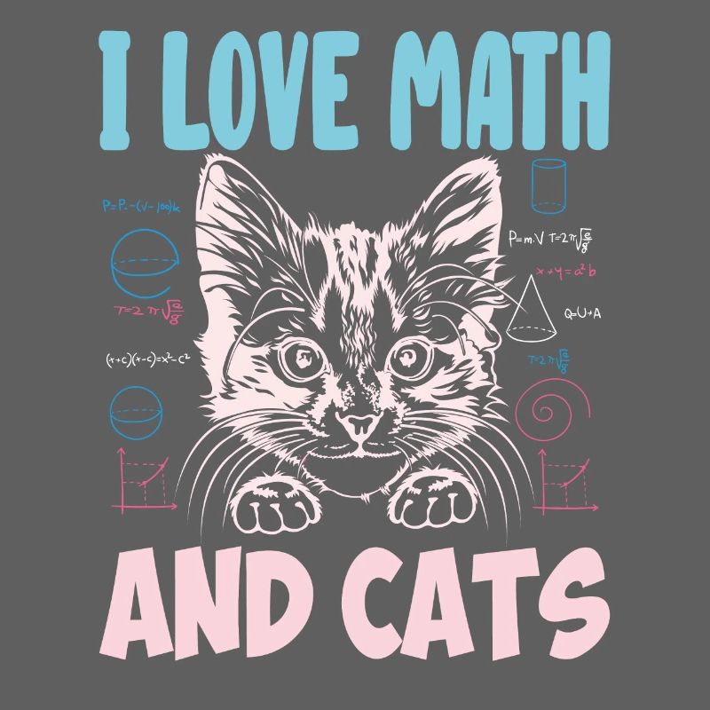 Math Kitty Cat I Love Math And Cats Math Teacher