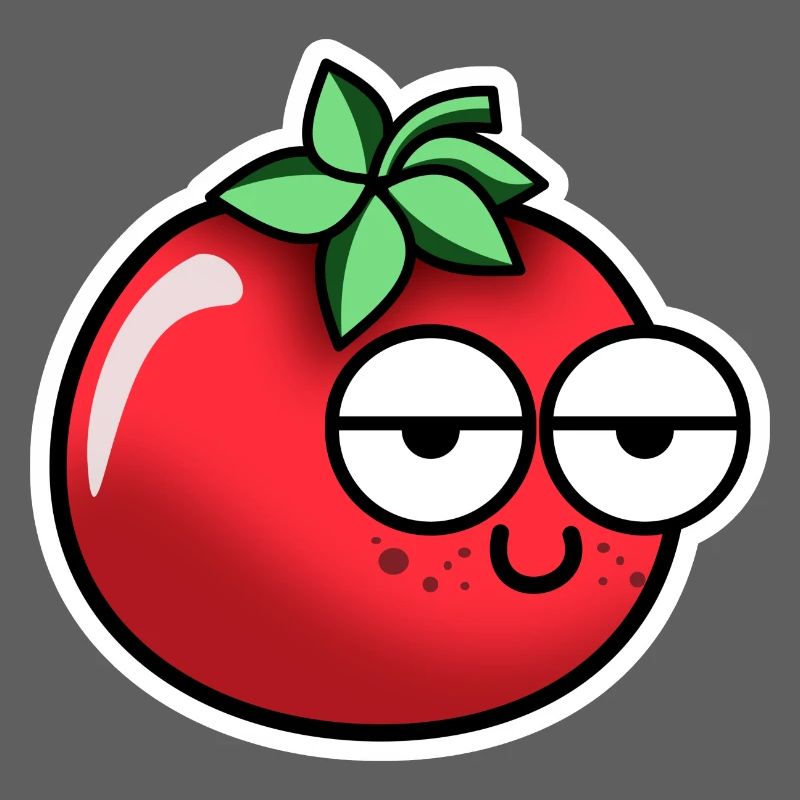 Tomate mit Gesicht